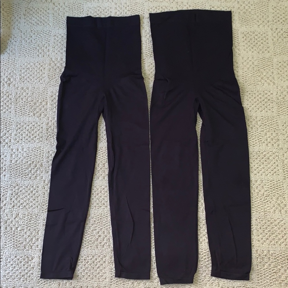 EUC black maternity leggings size medium